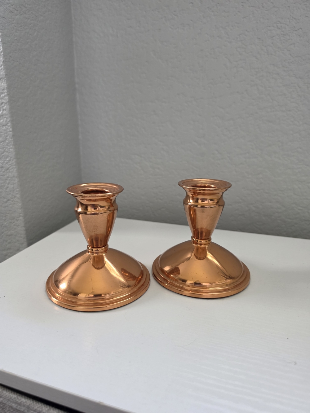 Vintage Coppercraft Guild Taper Candle Holders - Pair